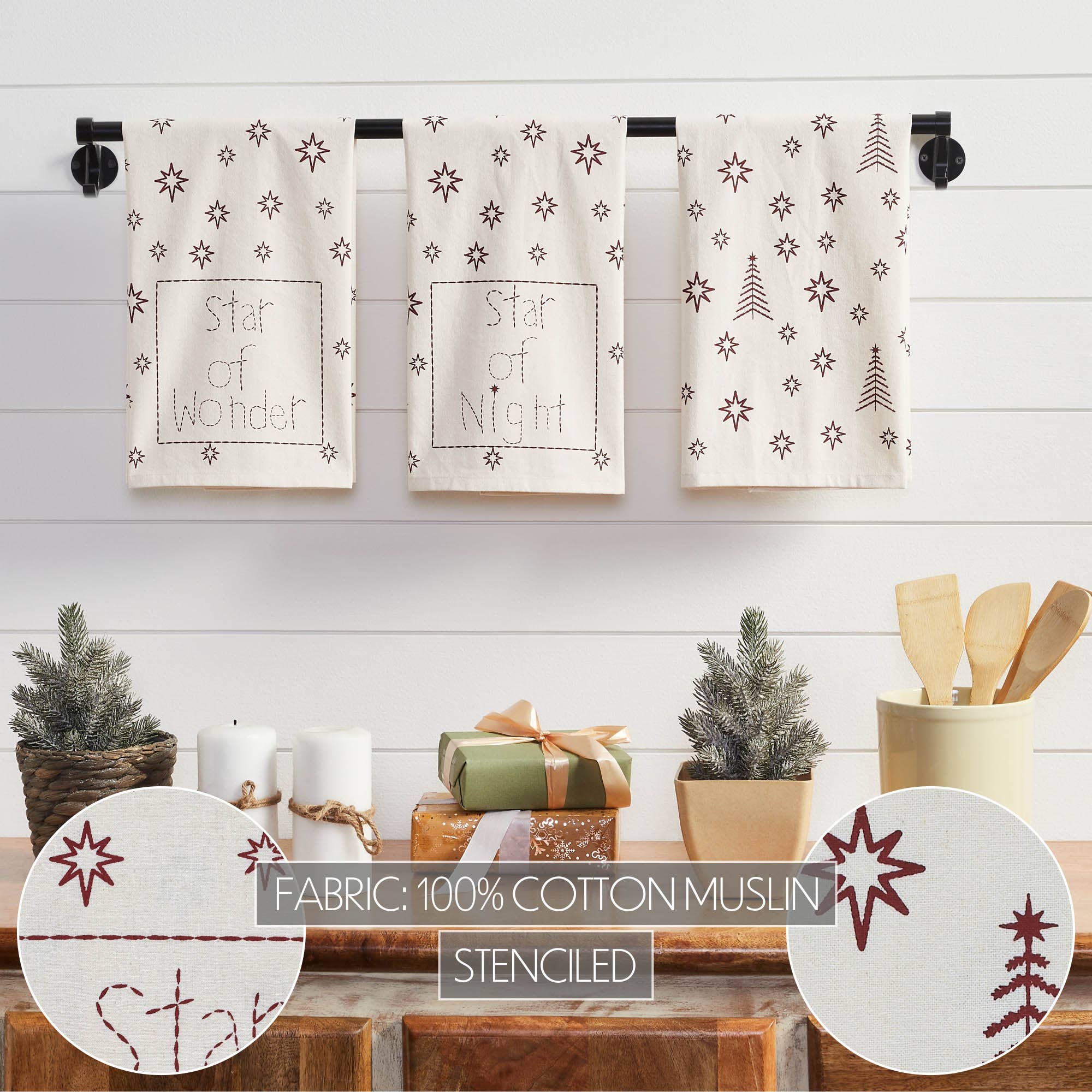 Star of Wonder Tea Towel Set of 3 19x28