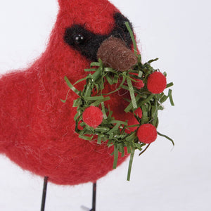 Cardinal With Wreath Critter