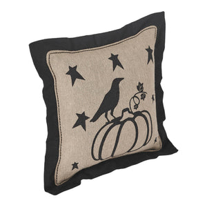 Raven Harvest Primitive Pumpkin Pillow 6x6