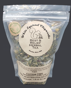 WHITE SQUIRREL CLAYWORKS REST & RELIEF HERBAL LOOSE LEAF TEA