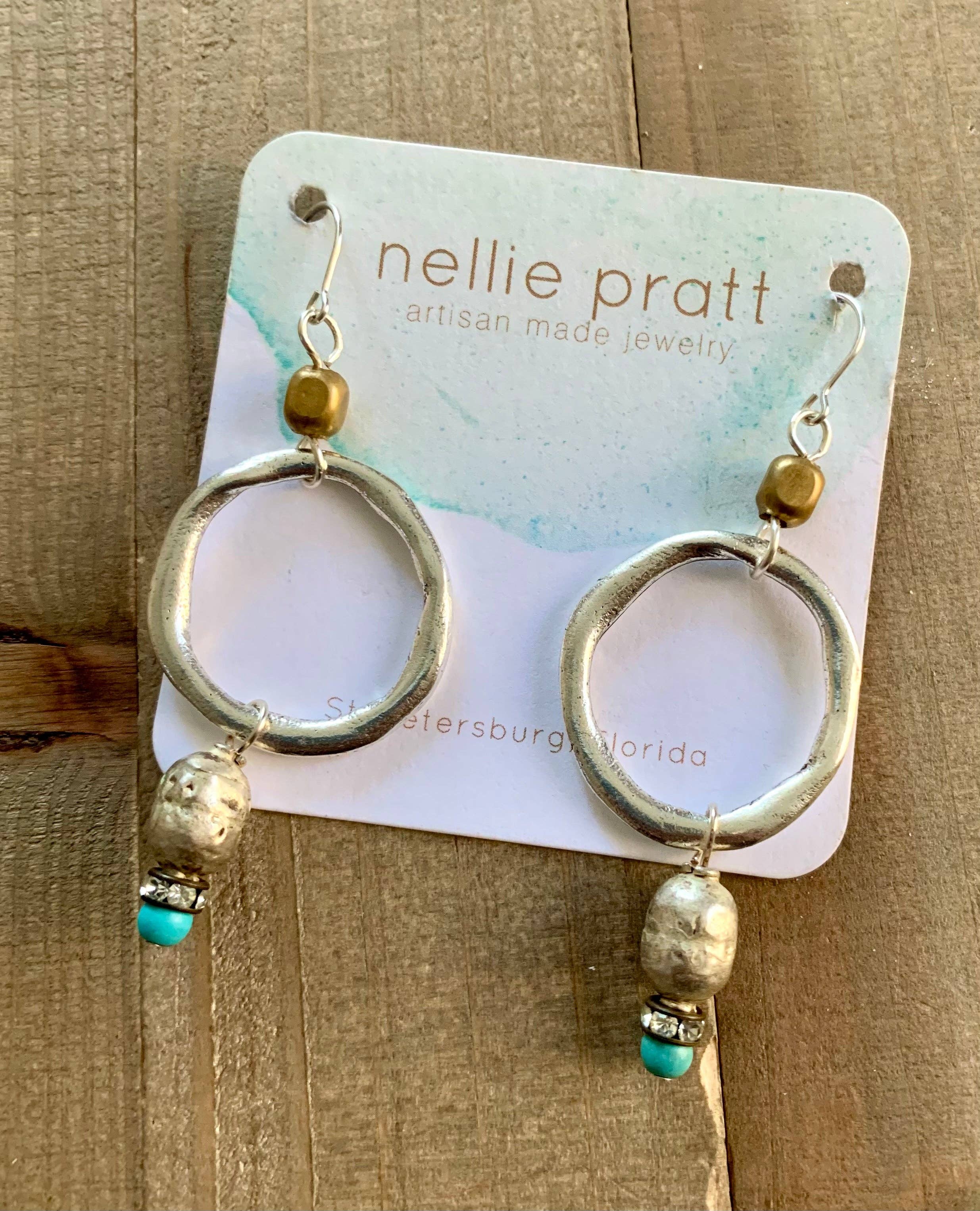 Mad Hippie- silver boho dangle statement earrings