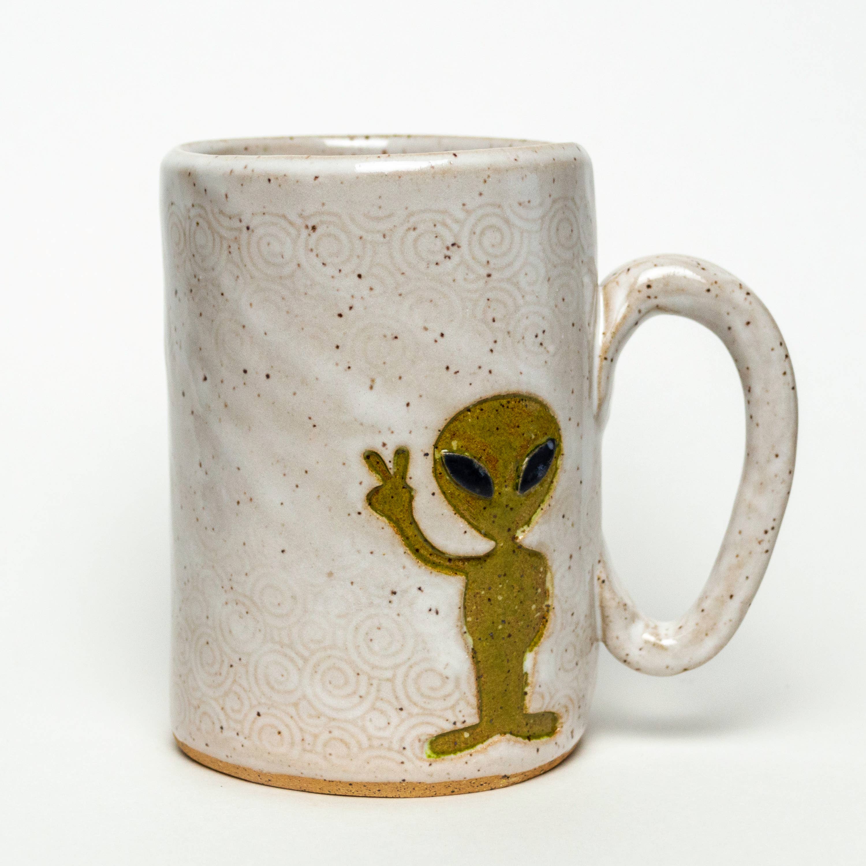 White Squirrel Clayworks Alien XL Mug