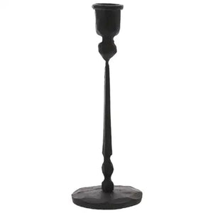 IRON BLACK TAPER CANDLE HOLDER