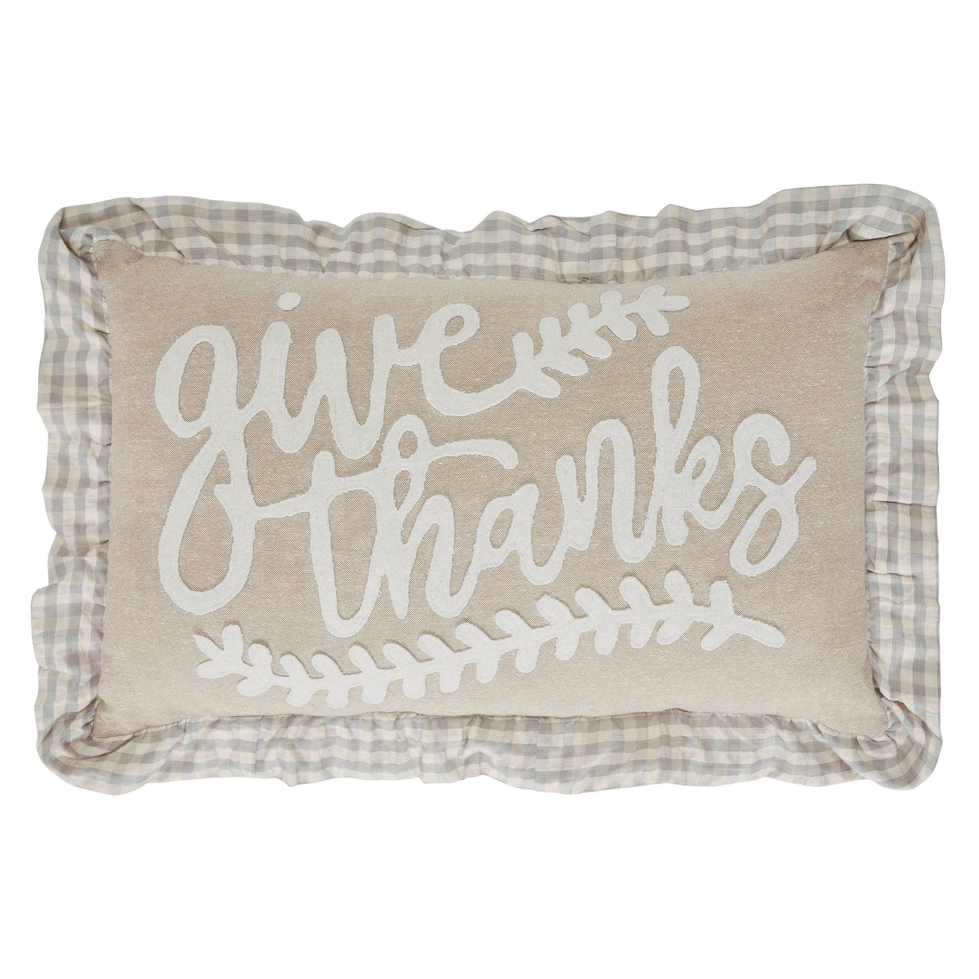 Grace Give Thanks Pillow 14"x22"