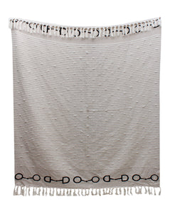 Lila Snaffle Bit Cotton Throw