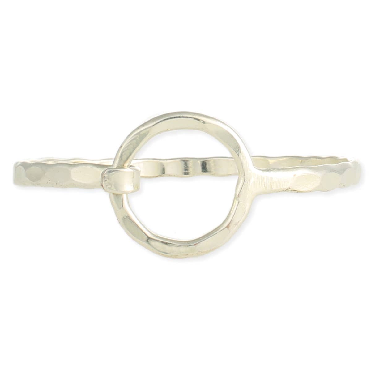 Circle of Trust Silver Hammered Cuff Bracelet