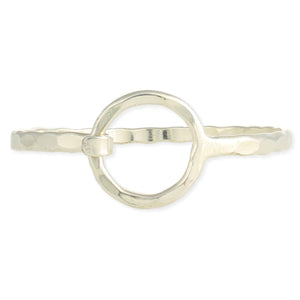 Circle of Trust Silver Hammered Cuff Bracelet