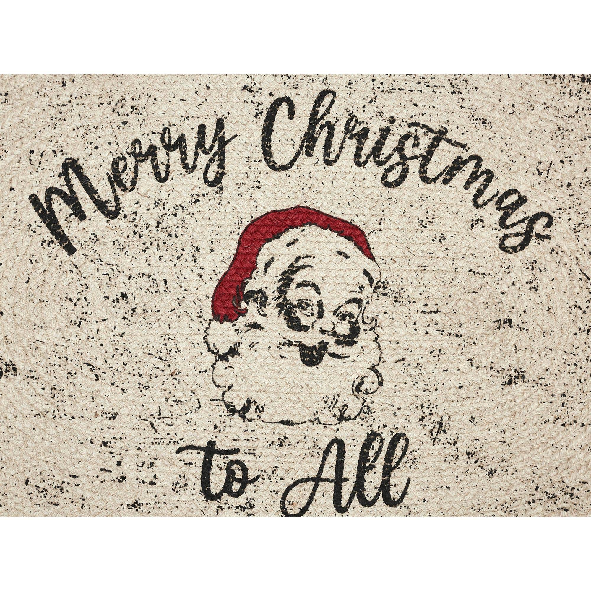 Jolly Ole Santa Jute Rug Oval