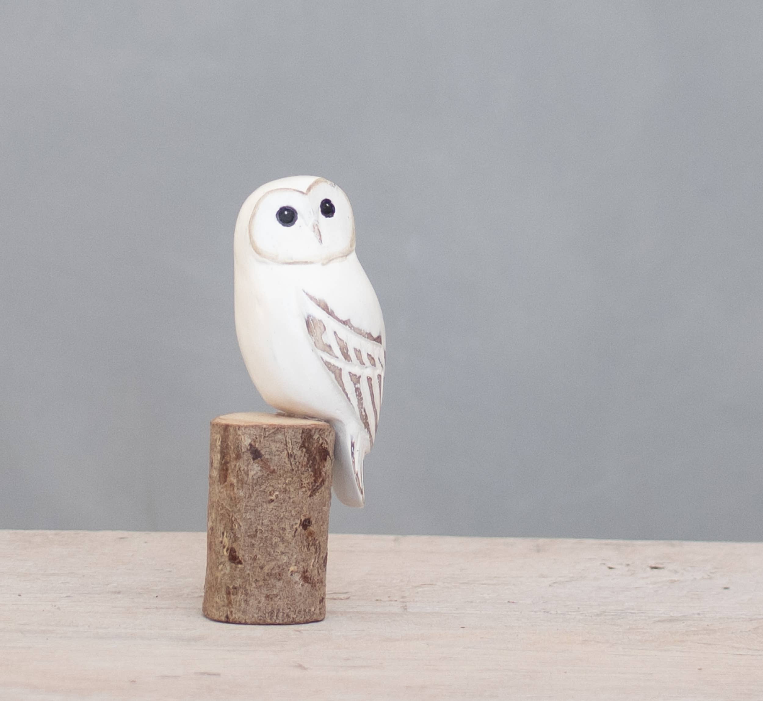 Owl - Mini Barn Hand Carved Wood