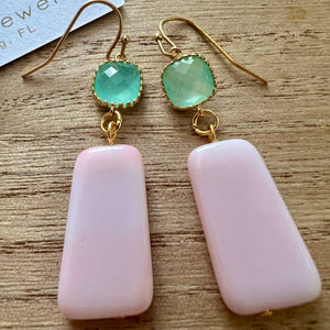 NELLIE PRATT Ballyhoo Gemstone Dangle Statement Earrings