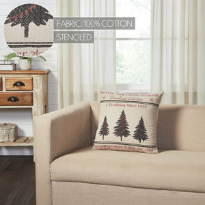 Sawyer Mill Holiday Tree Pillow 18"x18"