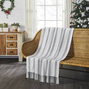 Grace Grain Sack Stripe Woven Throw 50x60