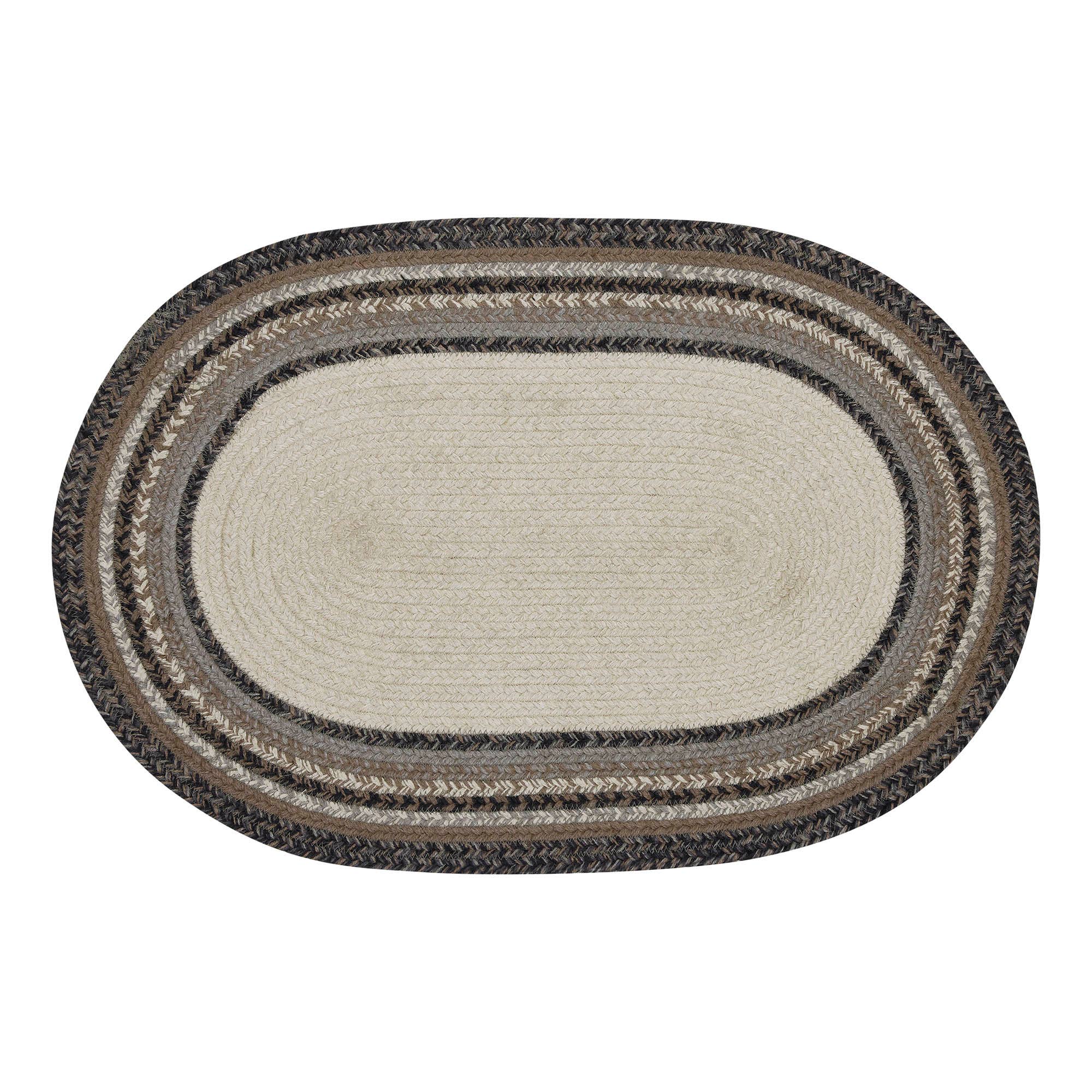 Floral Vine Jute Oval Rug Welcome 20"x30"