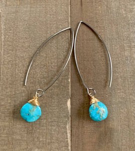 Calm Down Karen- turquoise dangle earrings