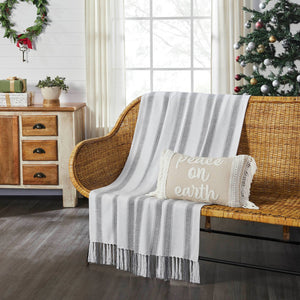 Grace Grain Sack Stripe Woven Throw 50x60