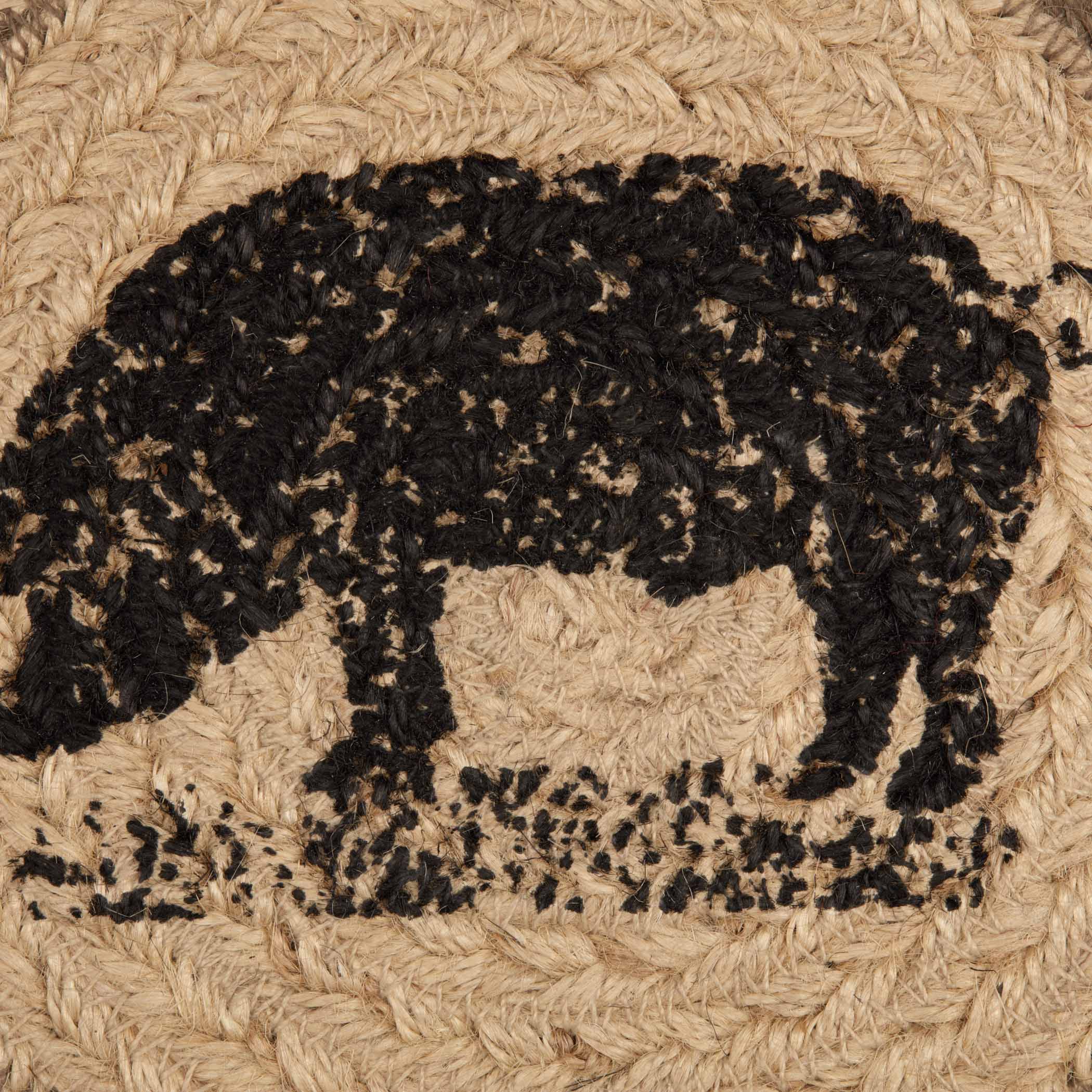 Sawyer Mill Charcoal Pig Jute Trivet 8