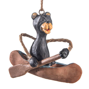 Bear In A Canoe Ornament