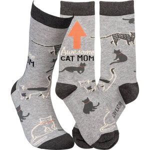 Awesome Cat Mom Socks