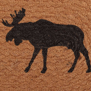 Cumberland Stenciled Moose Jute Trivet 8"