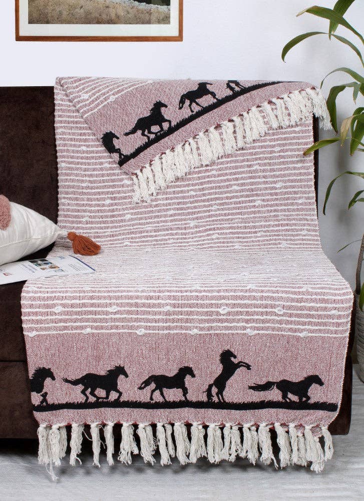 AWST Int'l Cotton Throw Horses