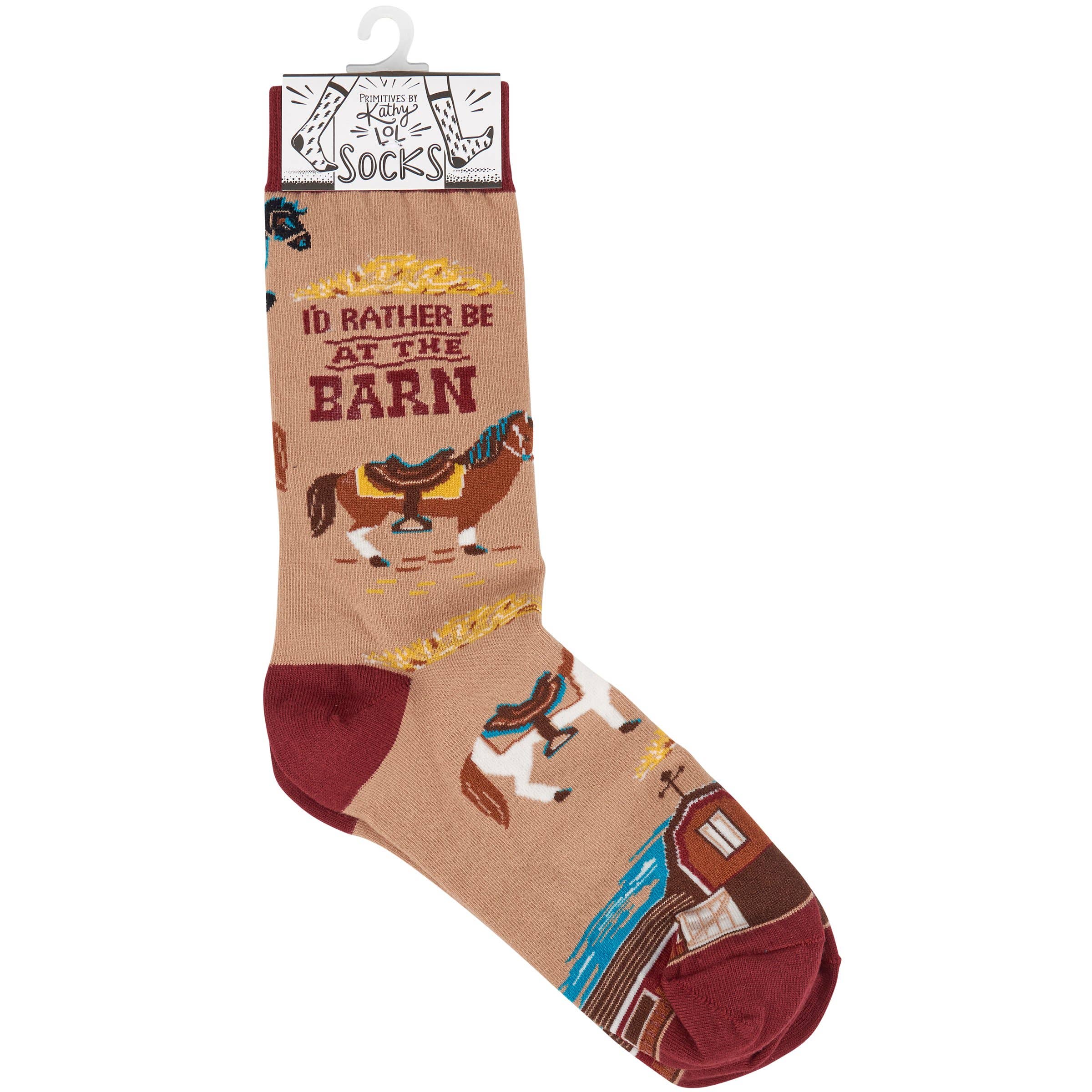 Rather Be At The Barn Socks