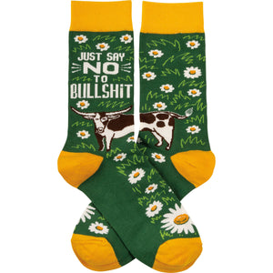 Just Say No To Bullshit Socks