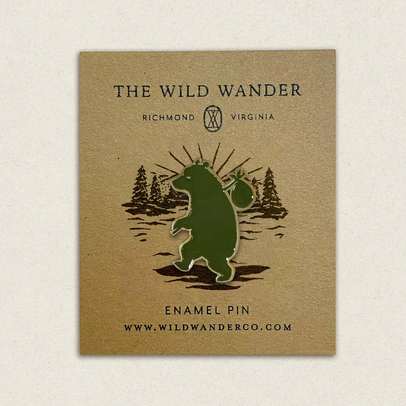 Wander Bear Enamel Pin