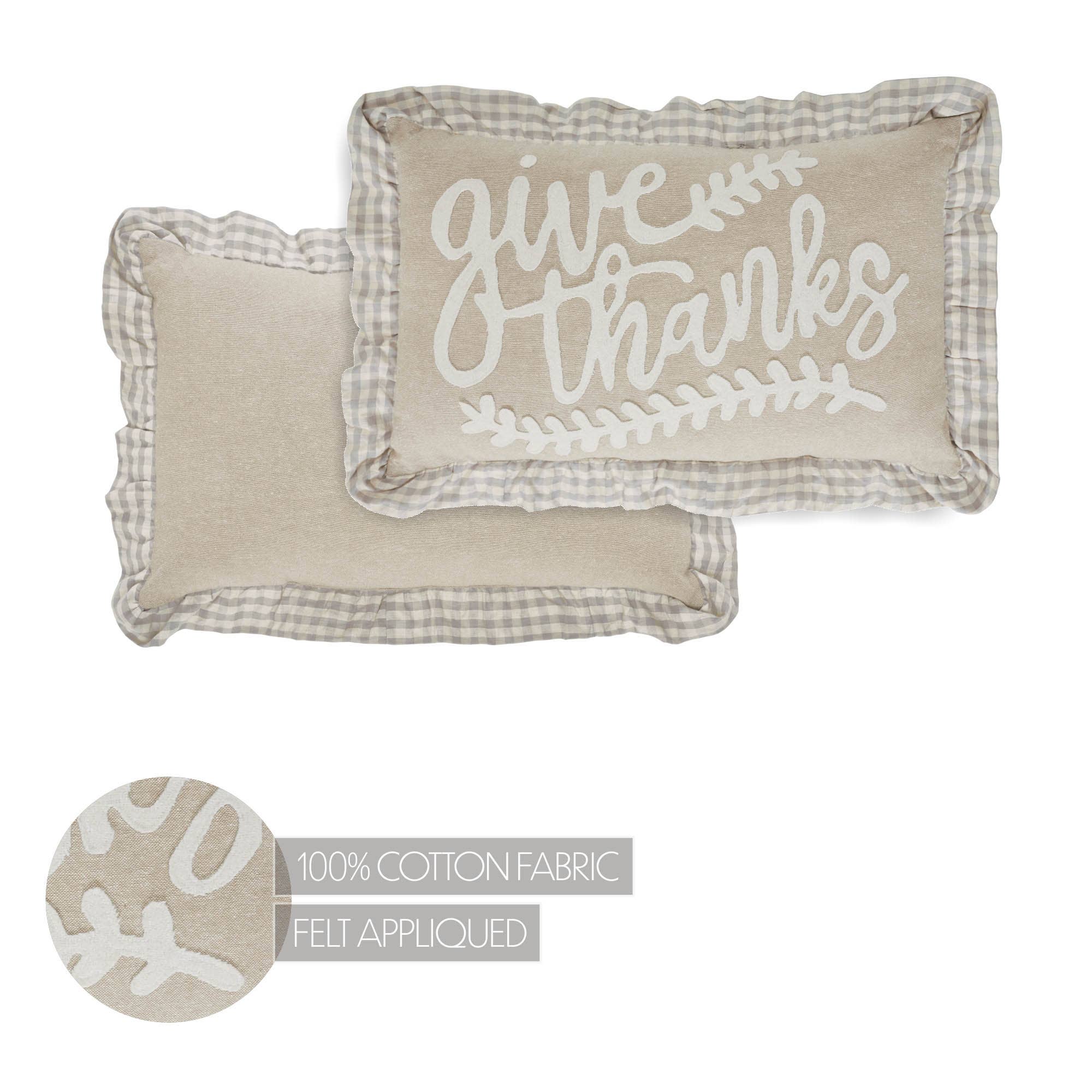 Grace Give Thanks Pillow 14"x22"