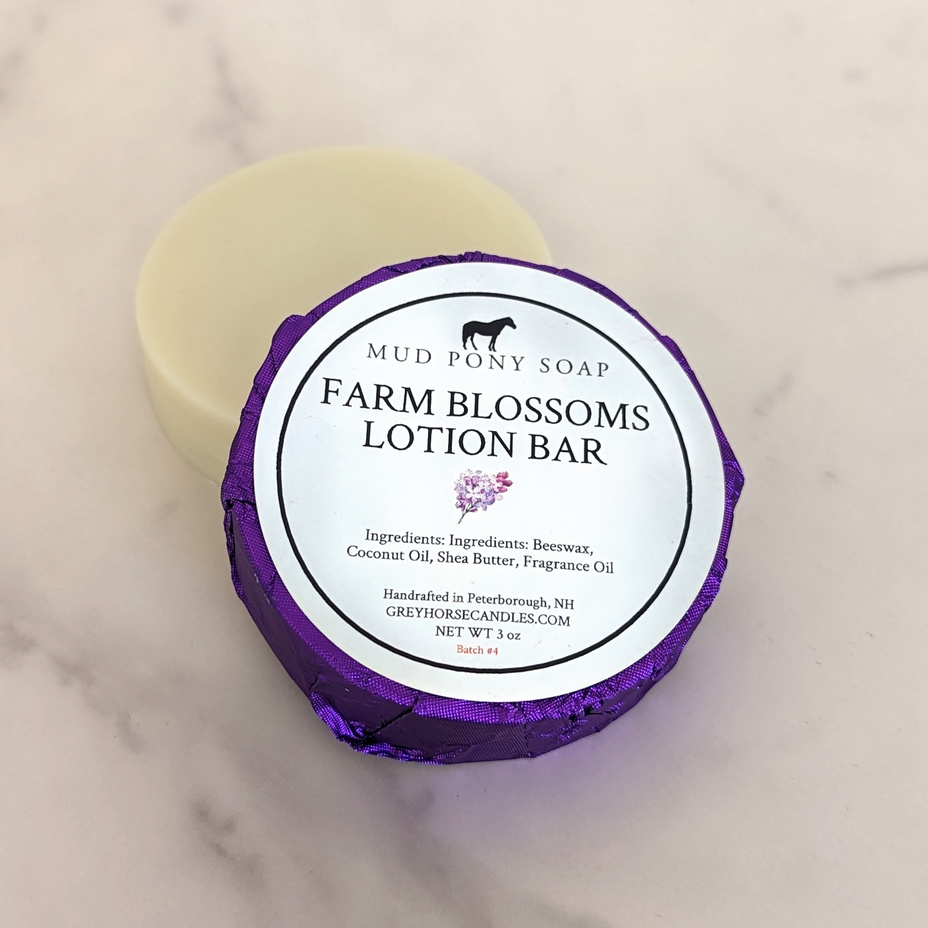 Farm Blossoms Lotion Bar (Lilac)