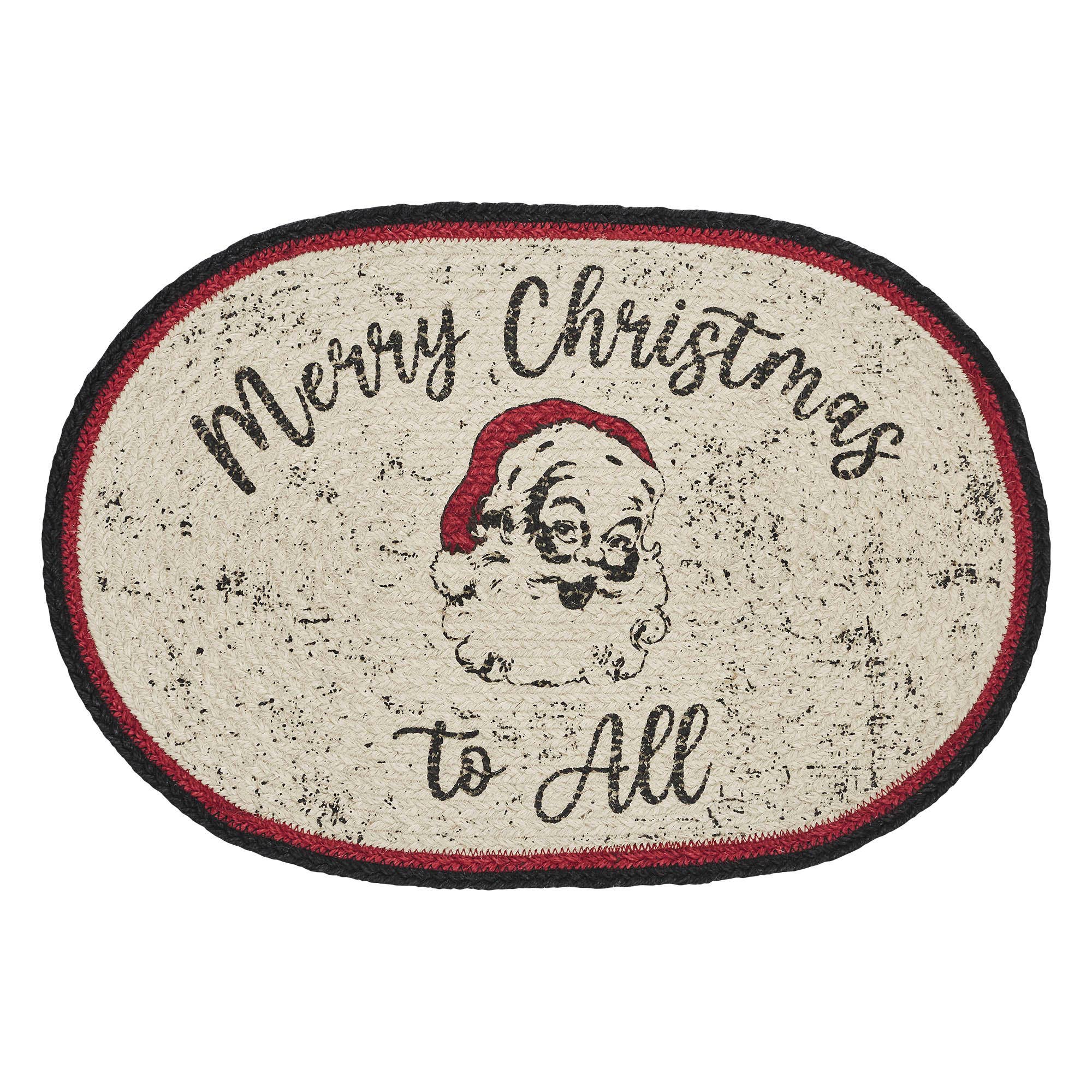 Jolly Ole Santa Jute Rug Oval