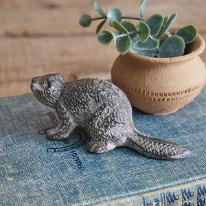 Cast Iron Beaver Figurine