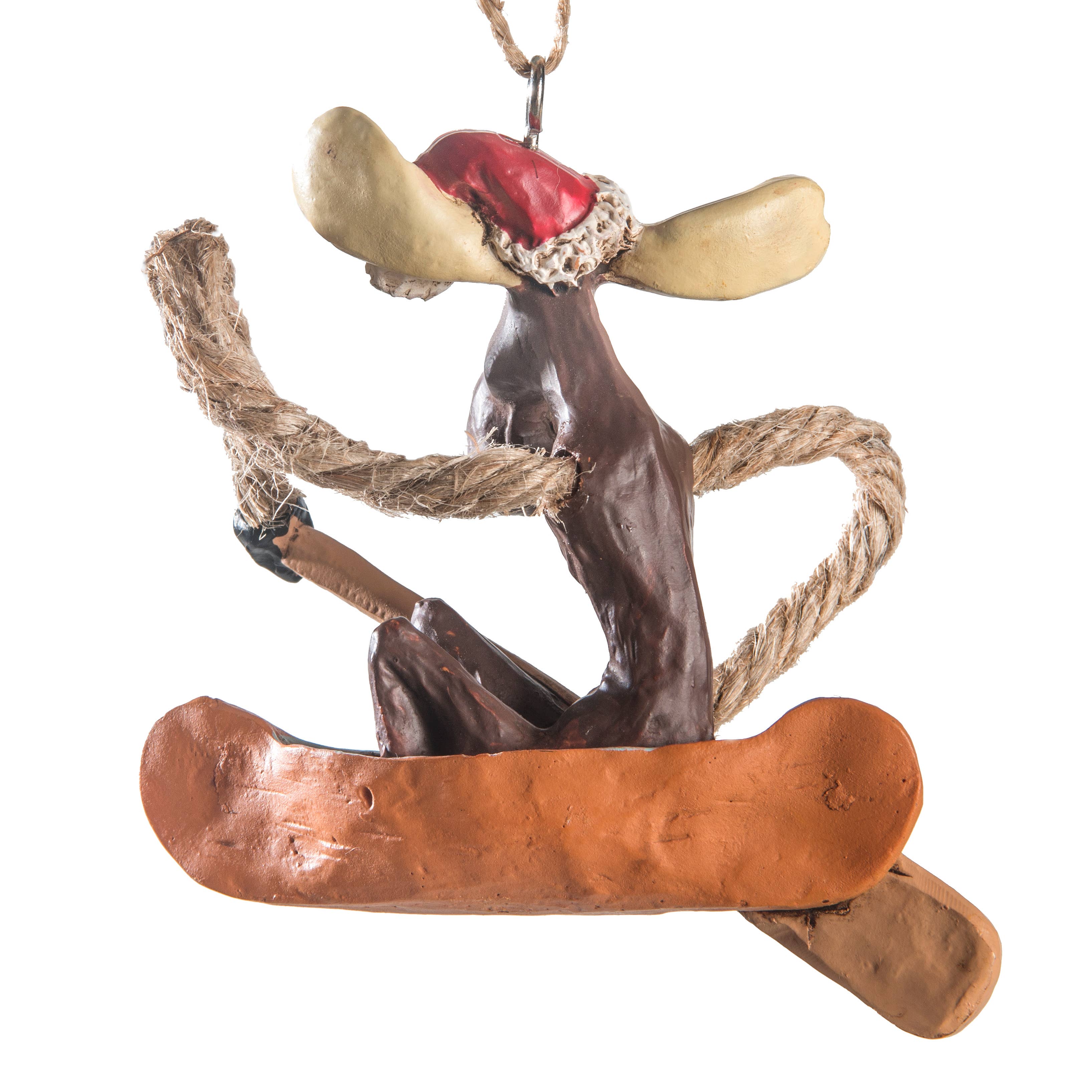 Moose In Canoe Ornament