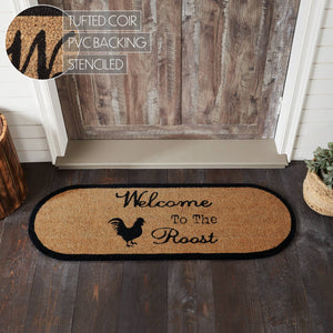 Down Home Welcome to the Roost Coir Rug Oval