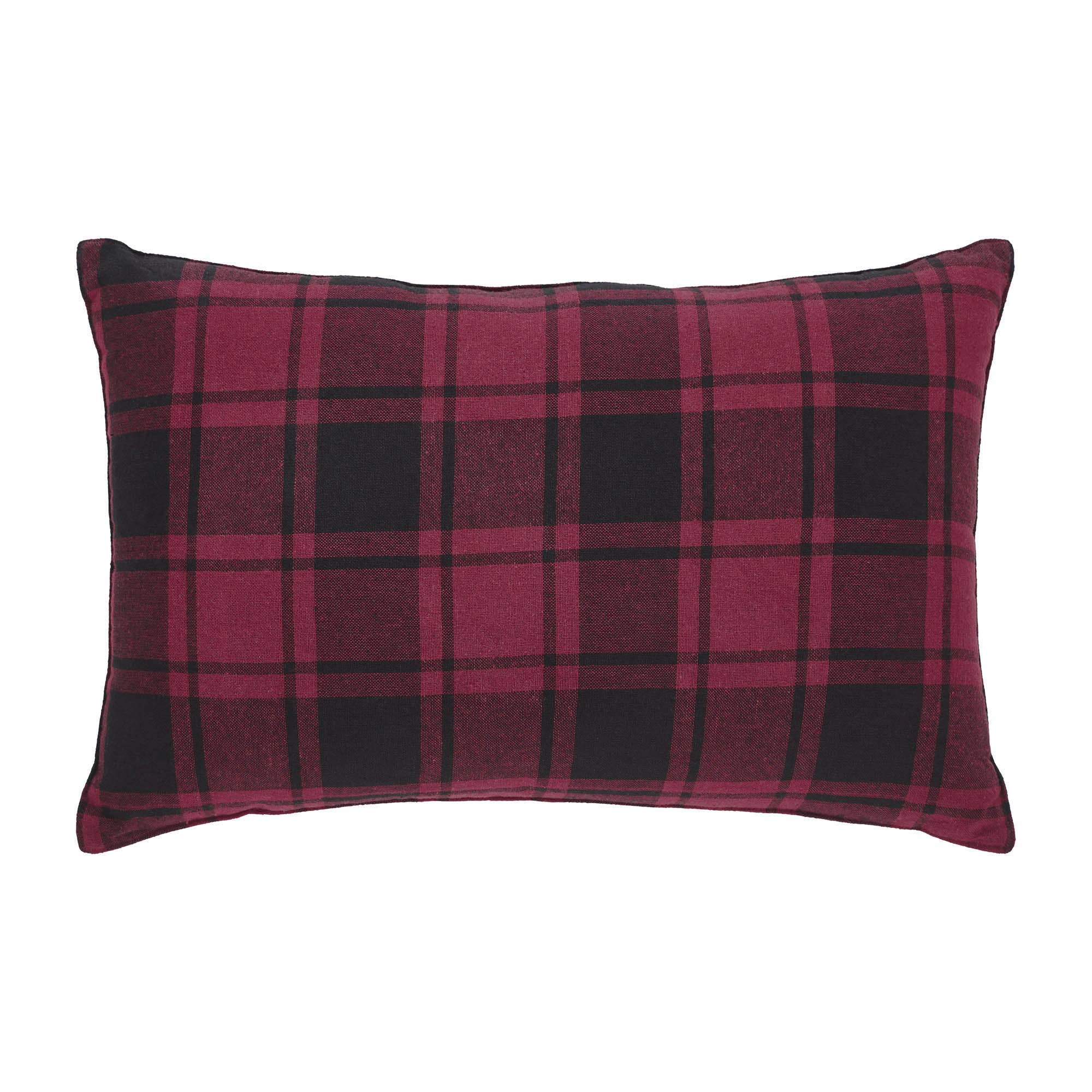 Red Black Plaid Merry Christmoose Pillow 14"x22"