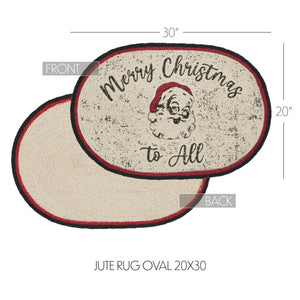 Jolly Ole Santa Jute Rug Oval