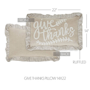 Grace Give Thanks Pillow 14"x22"