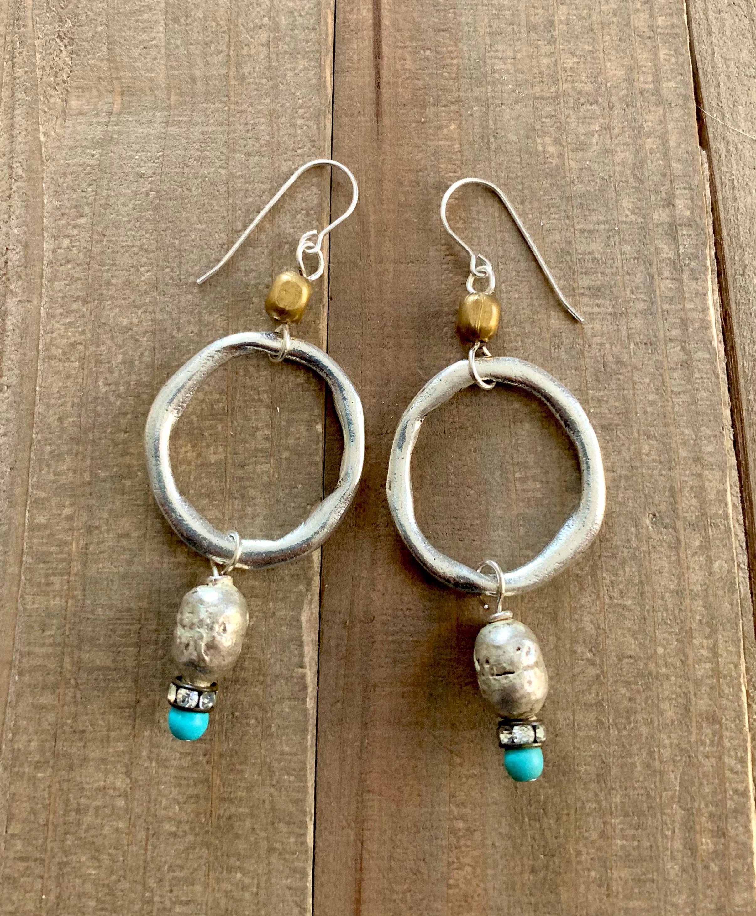 Mad Hippie- silver boho dangle statement earrings