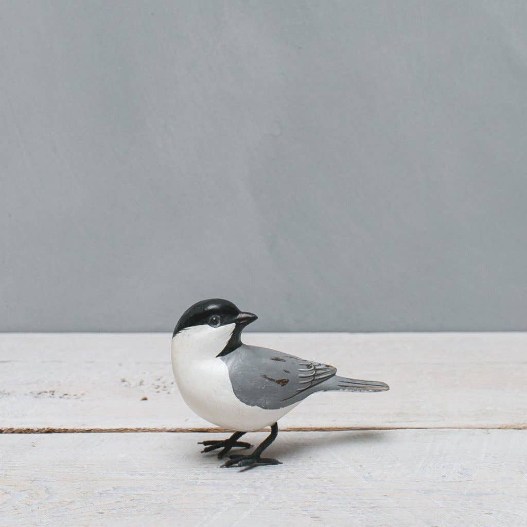 Mini Chickadee Carved Wood