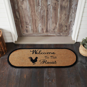 Down Home Welcome to the Roost Coir Rug Oval