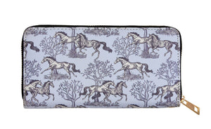 AWST Int'l "Lila" Blue Toile Clutch Wallet