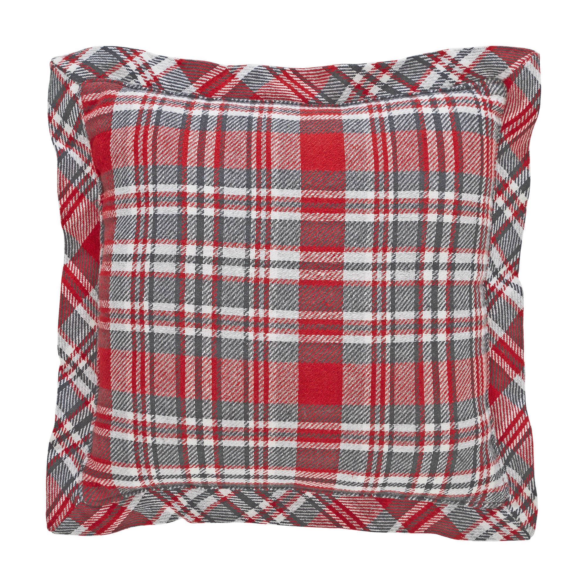 Gregor Plaid Wreath Pillow 12"x12"