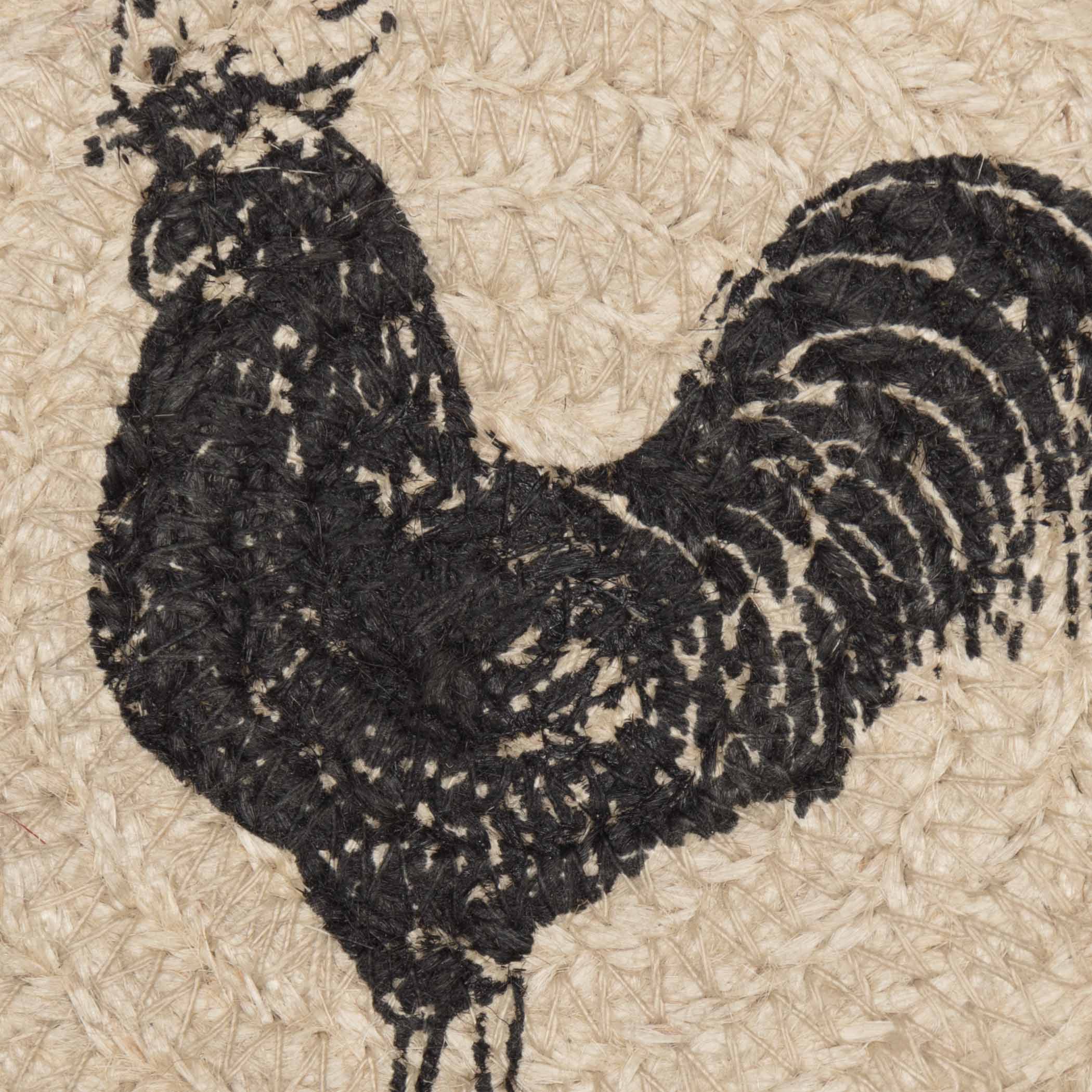 Sawyer Mill Charcoal Poultry Jute Coaster Set of 6