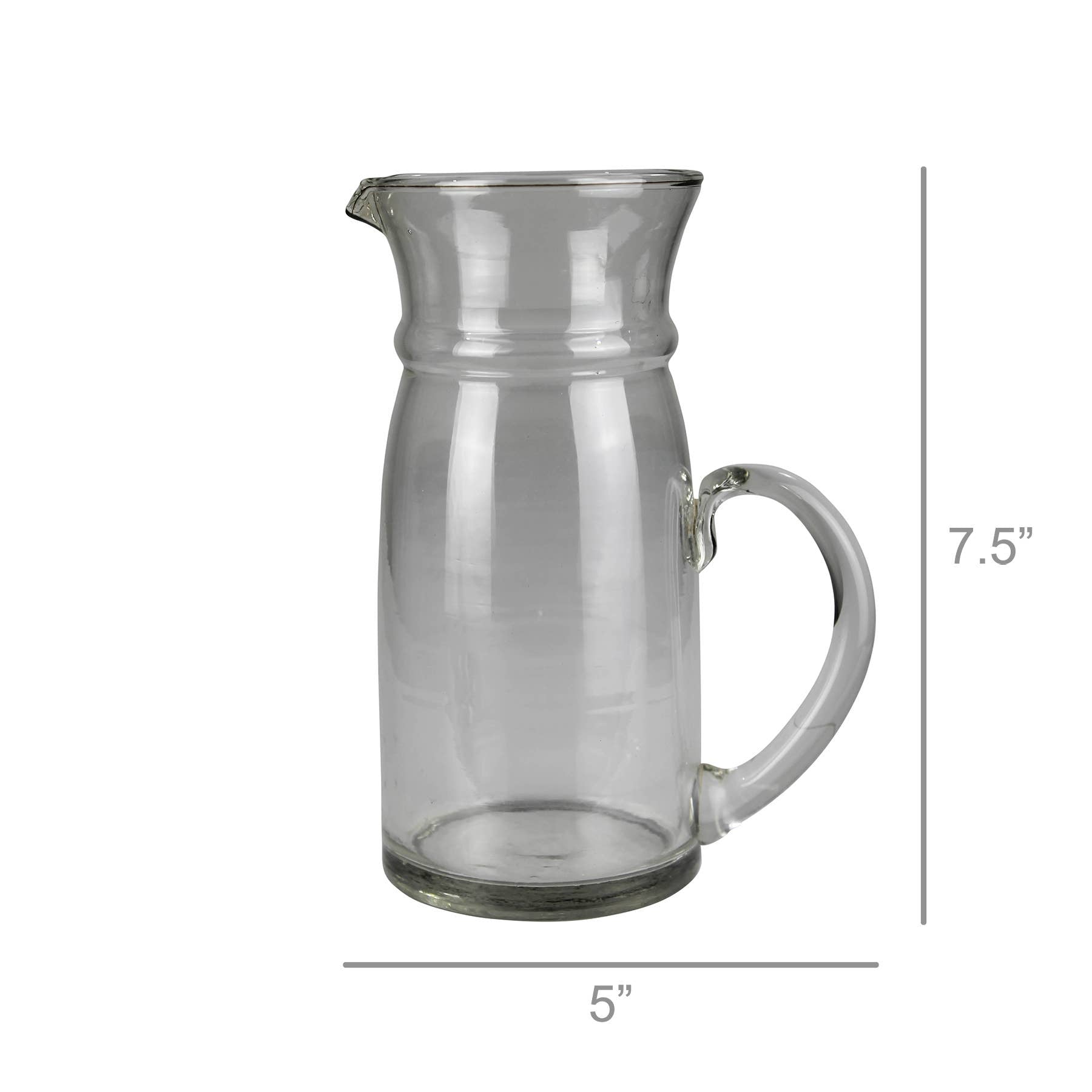 Glass Reed Pitcher with Handle