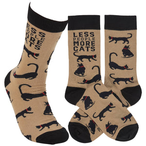 Less People More Cats Socks