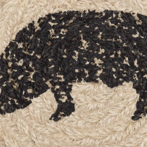 Sawyer Mill Charcoal Pig Jute Coaster Set of 6