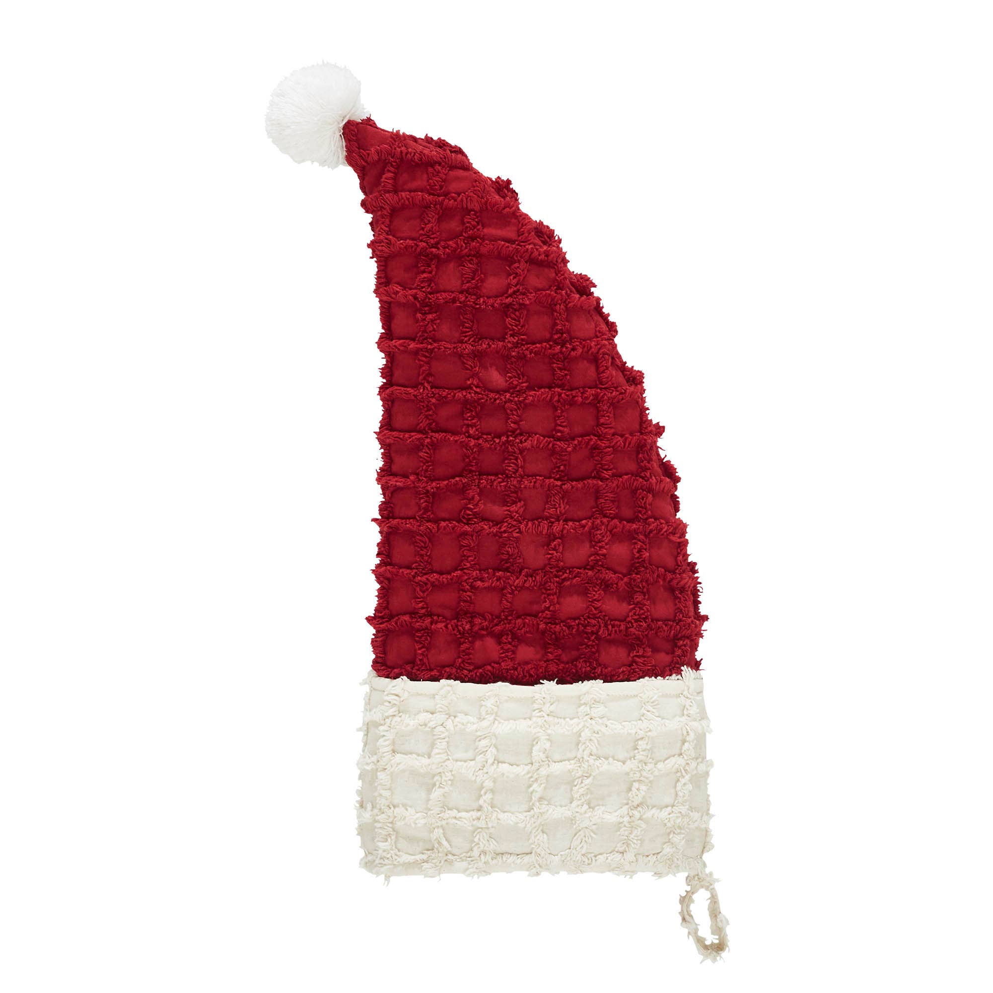 Kringle Chenille Santa Hat Stocking 9.5"x20"