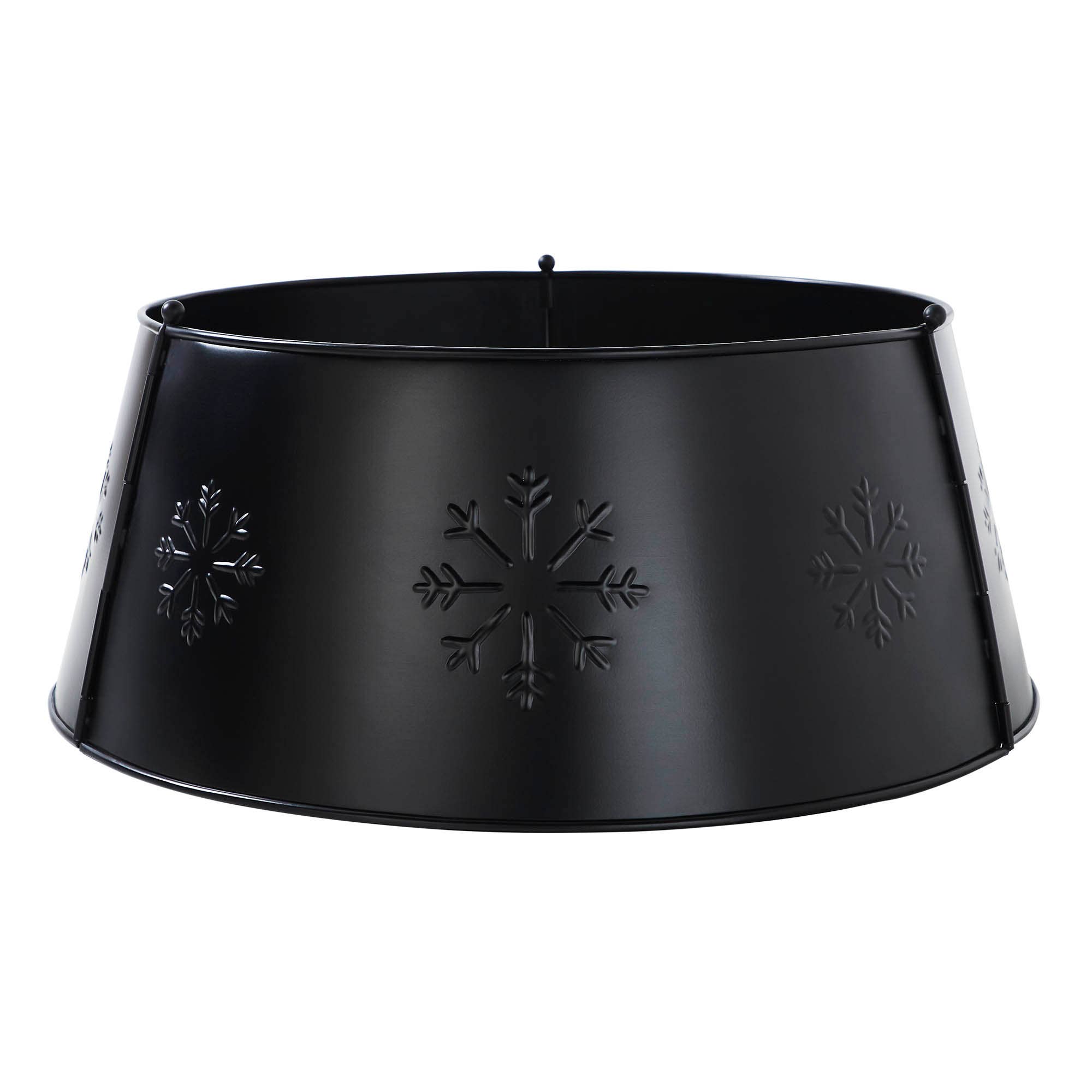 Snowflake Christmas Tree Collar Metal Charcoal 8x20x20