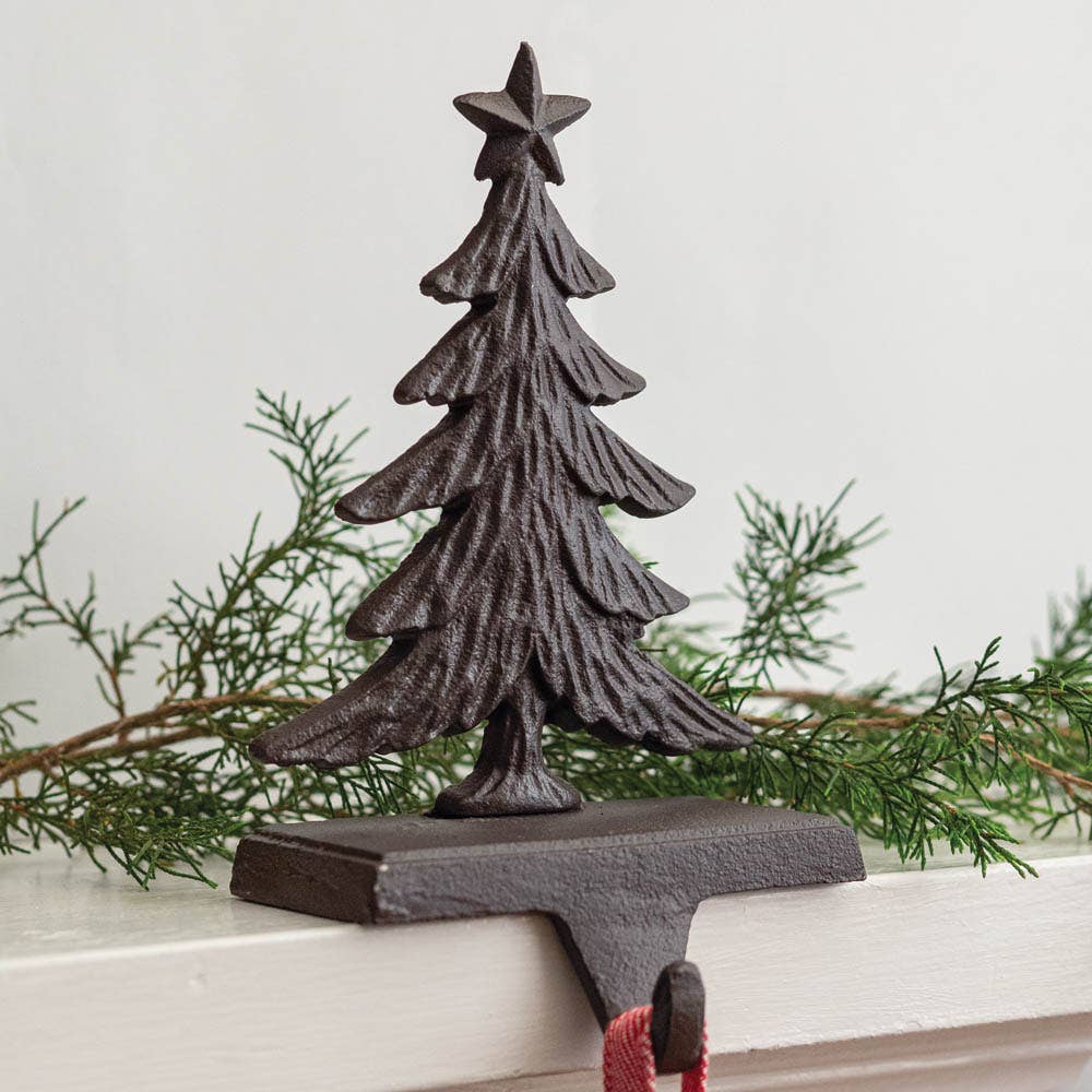 Cast Iron Christmas Tree Stocking Holder