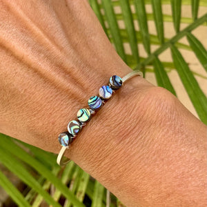 NELLIE PRATT PAUA ABALINE CUFF BRACELET